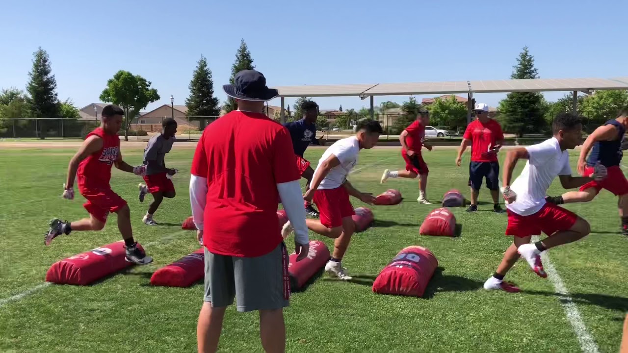 Sanger High Apache Varsity Football Spring Training 2018