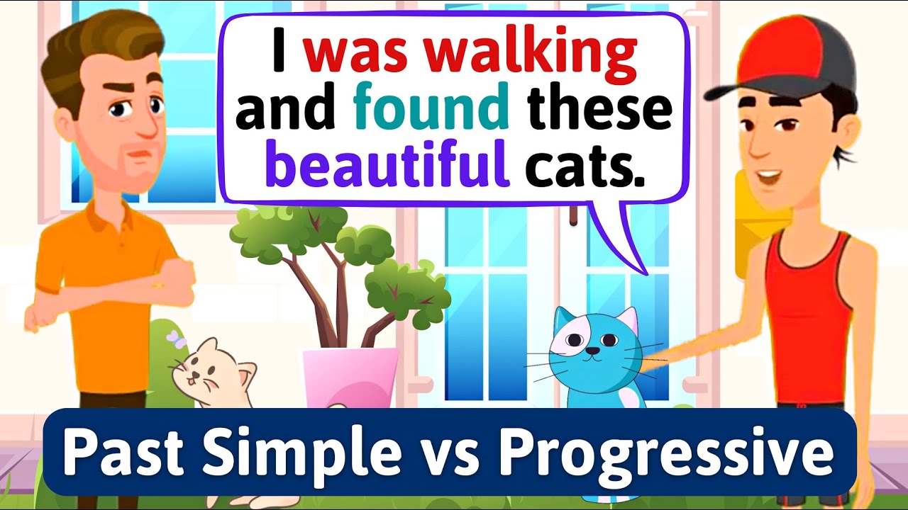 Past Simple vs Past Progressive - English Conversation Practice - Improve Speaking Skills