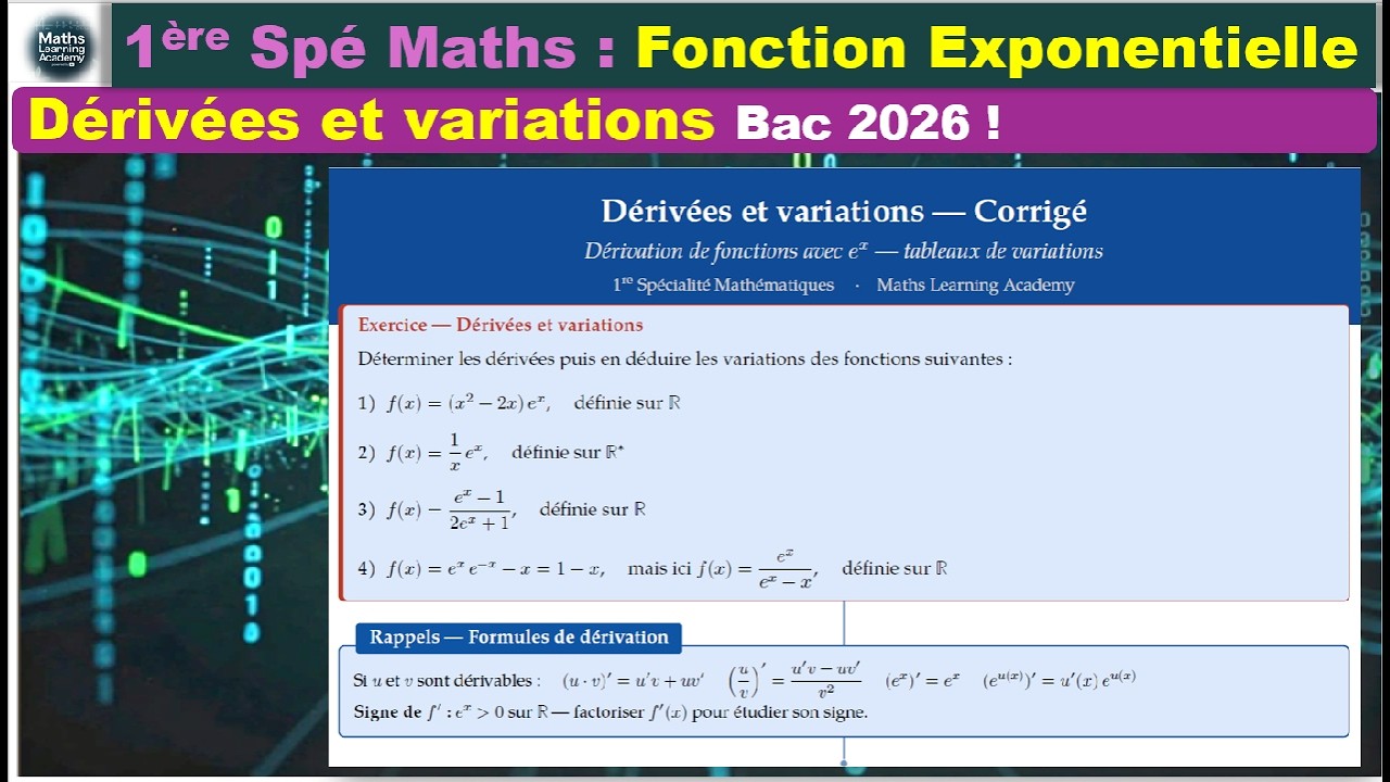 Dériver eˣ/x semble simple… jusqu'à ce que x = 0 arrive 😱 | Dérivées expo 1ère Spé