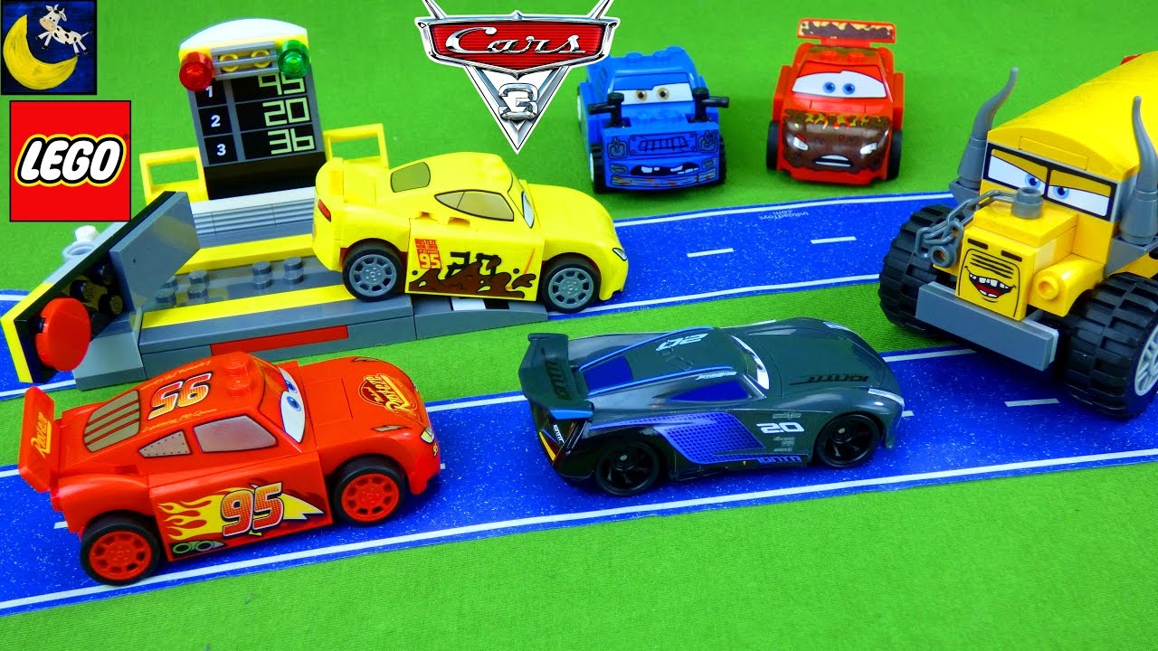 Lego Juniors Disney Cars 3 Lightning McQueen Speed Launcher Cruz Ramirez Miss Fritter Race Car Toys