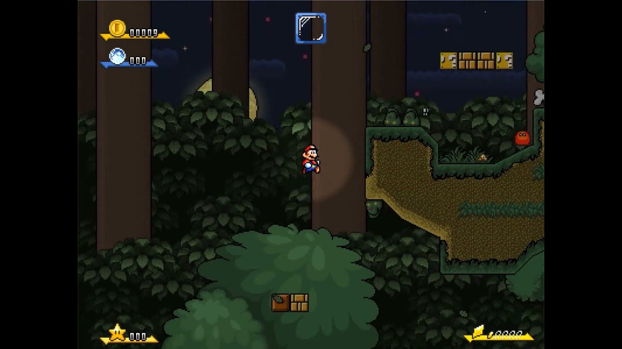 SMBX 1.4.5 Custom Level: Moonlight in the Forest