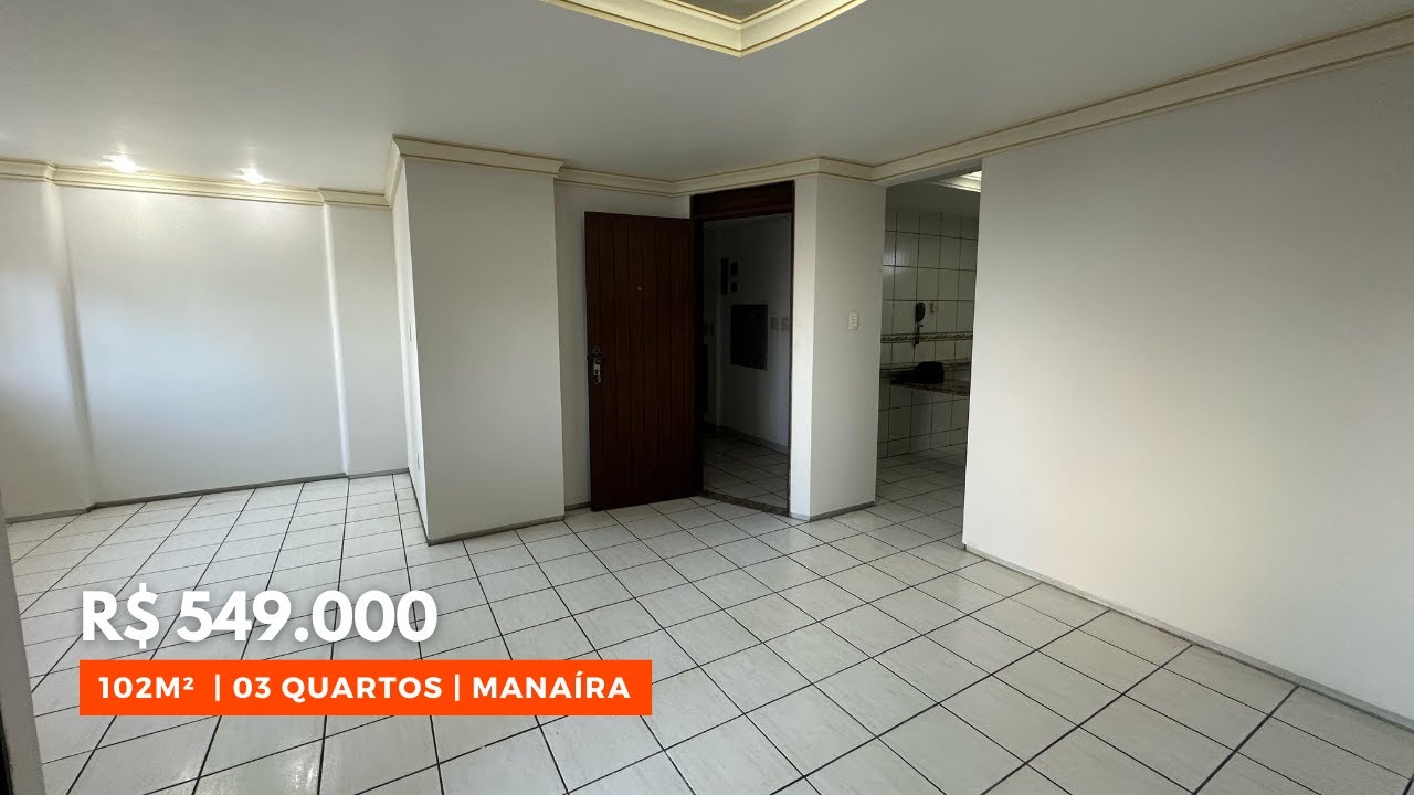 ✅VENDIDO! APARTAMENTO COM 03 QUARTOS + DCE EM MANAÍRA POR R$ 550 MIL!