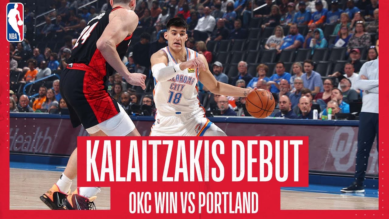 🇬🇷 GEORGIOS KALAITZAKIS starts in OKC Thunder DEBUT and has IMPRESSIVE 17 POINTS! Highlights ⛈️