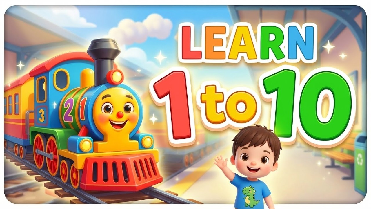 1 to 10 Numbers Song 🚂 | Number Train Counting Song for Kids