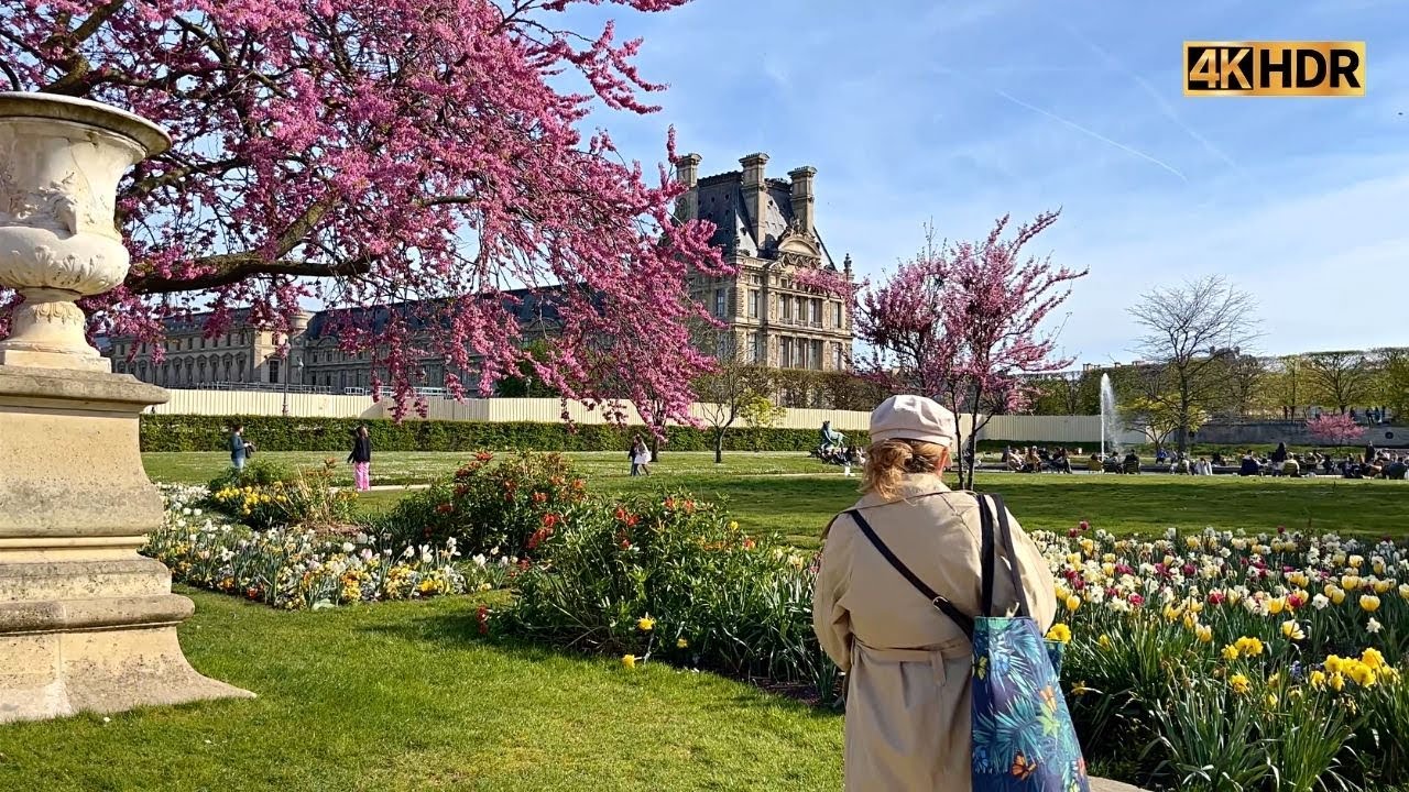 Paris Walking 4k 60fps - France Street Walkthrough - City Virtual Tour 🌸