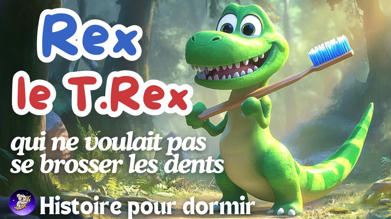 Rex le T.Rex qui ne voulait pas se brosser les dents 🦖 Histoire pour dormir | Conte pour s'endormir