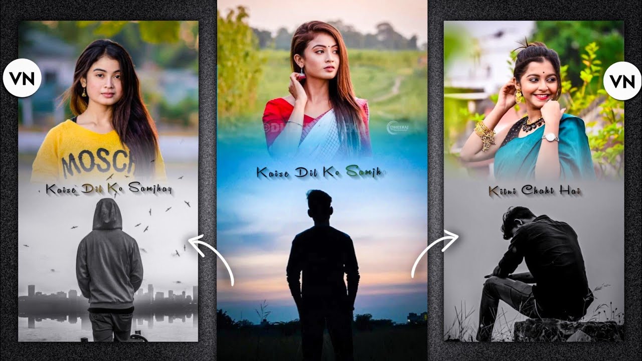 Trending Video Editing In Vn App | Double Photo Lyrics Status Video Editing In Vn App