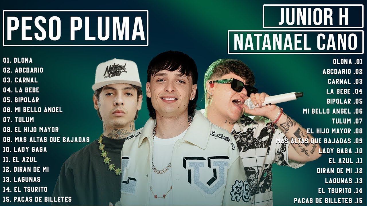 Peso Pluma, Junior H, Natanael Cano Grandes éxitos Mix 2024 | LO MÁS POPULAR 2024
