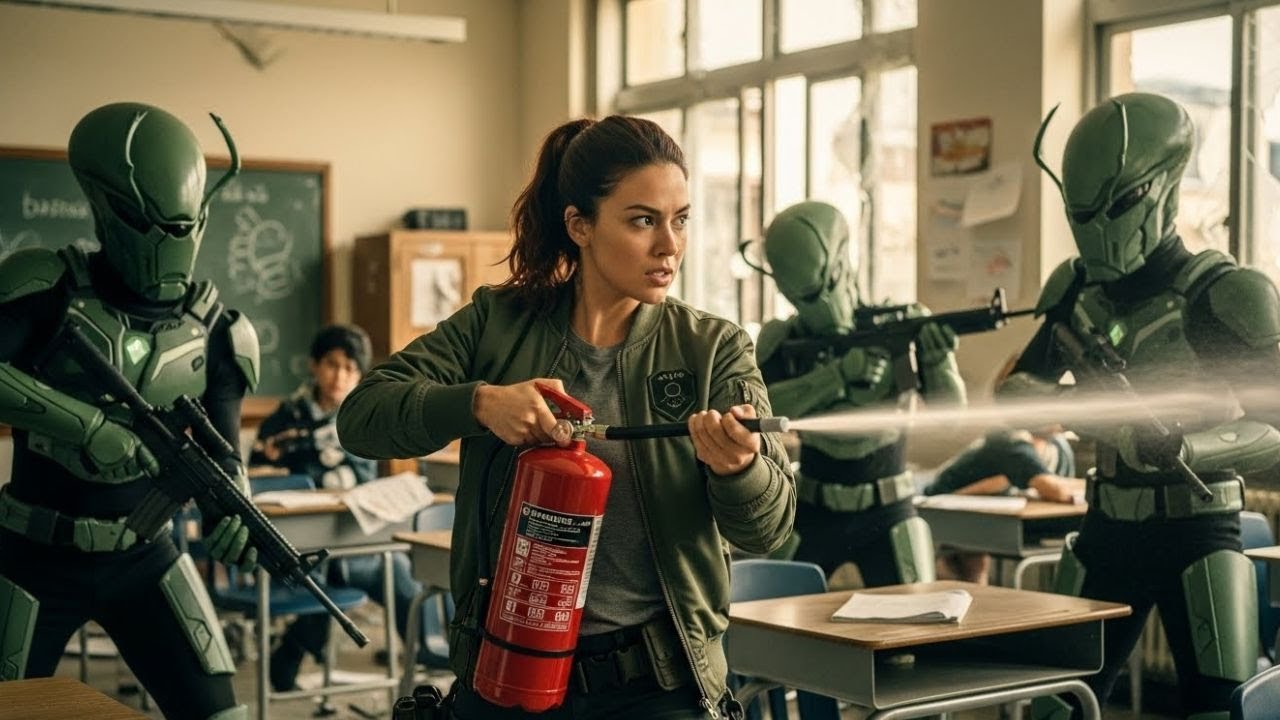 El ejército alienígena atacó la clase, pero la chica humana los derrotó con tácticas invisibles HFY.