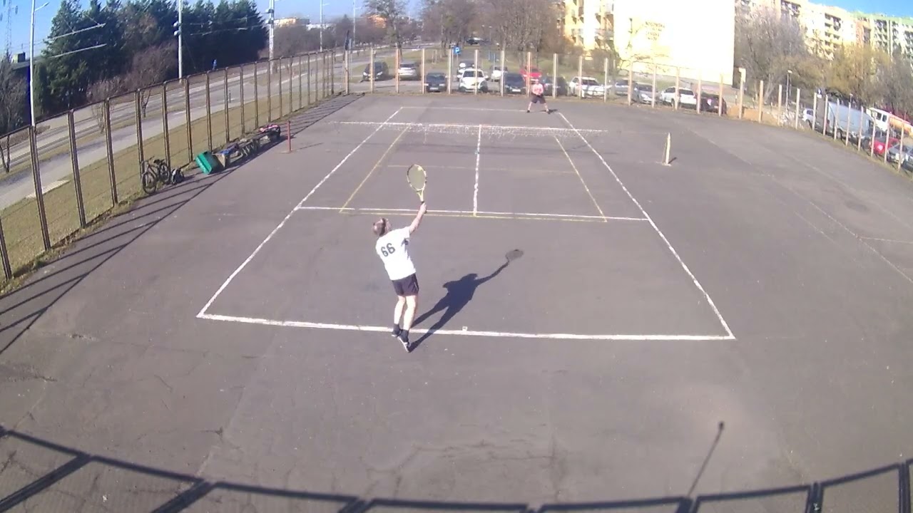 tennis practice 3 , 65 year old amateur from Poland , Wroclaw