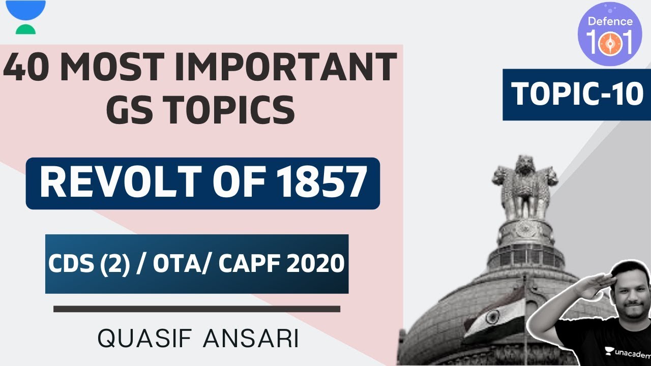 Revolt of 1857 (Topic-10) | 40 Most Important GS Topics | Quasif Ansari