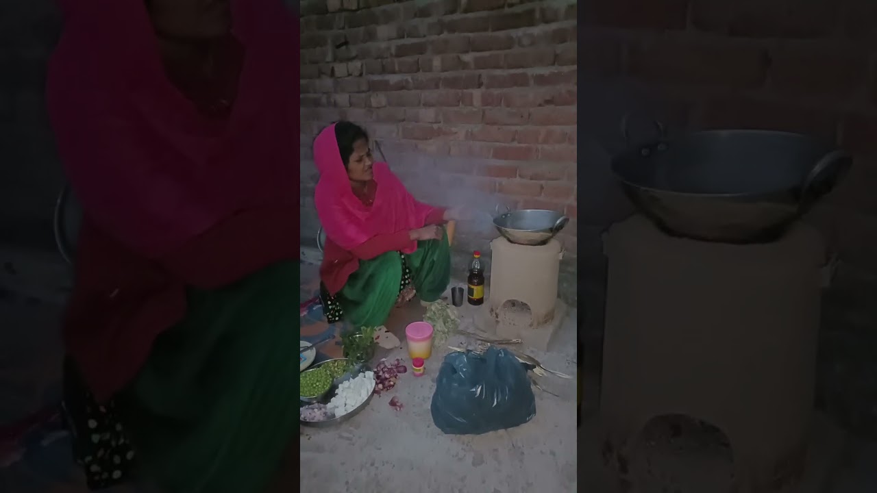 अंगीठी पर बनी रोटी और मटर पनीर की लाजवाब थाली || cooking vlog || 