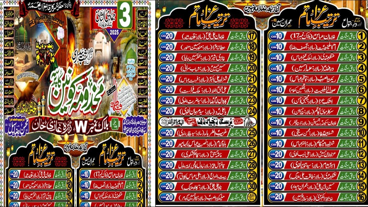 #livemajlistoday Porsadari 3 Jamadiulsani 2025 Block W Dera Ghazi Khan @dgkhanmajalis​