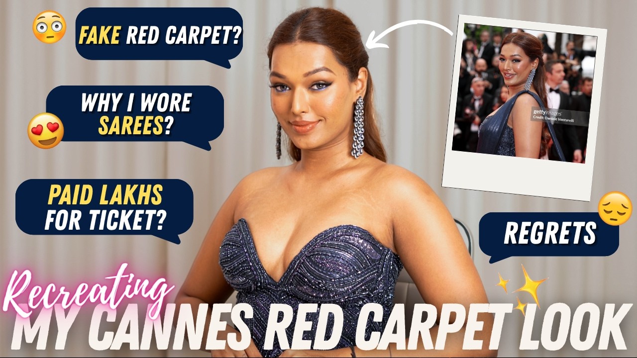 SPICY Cannes QnA + GRWM  Did I pay LAKHS for the ticket?Why did I choose SAREES?Are there 2 carpets?
