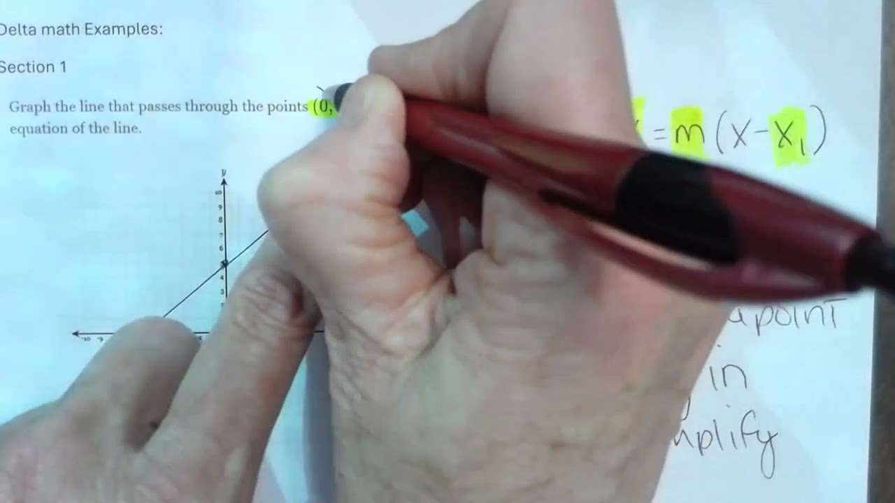 March 18 Equations of lines Delta math examples
