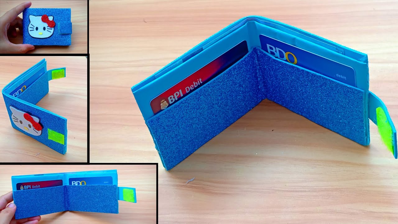 DIY Hello Kitty Wallet | How To Make Wallet from Cardboard and Glitter Foam