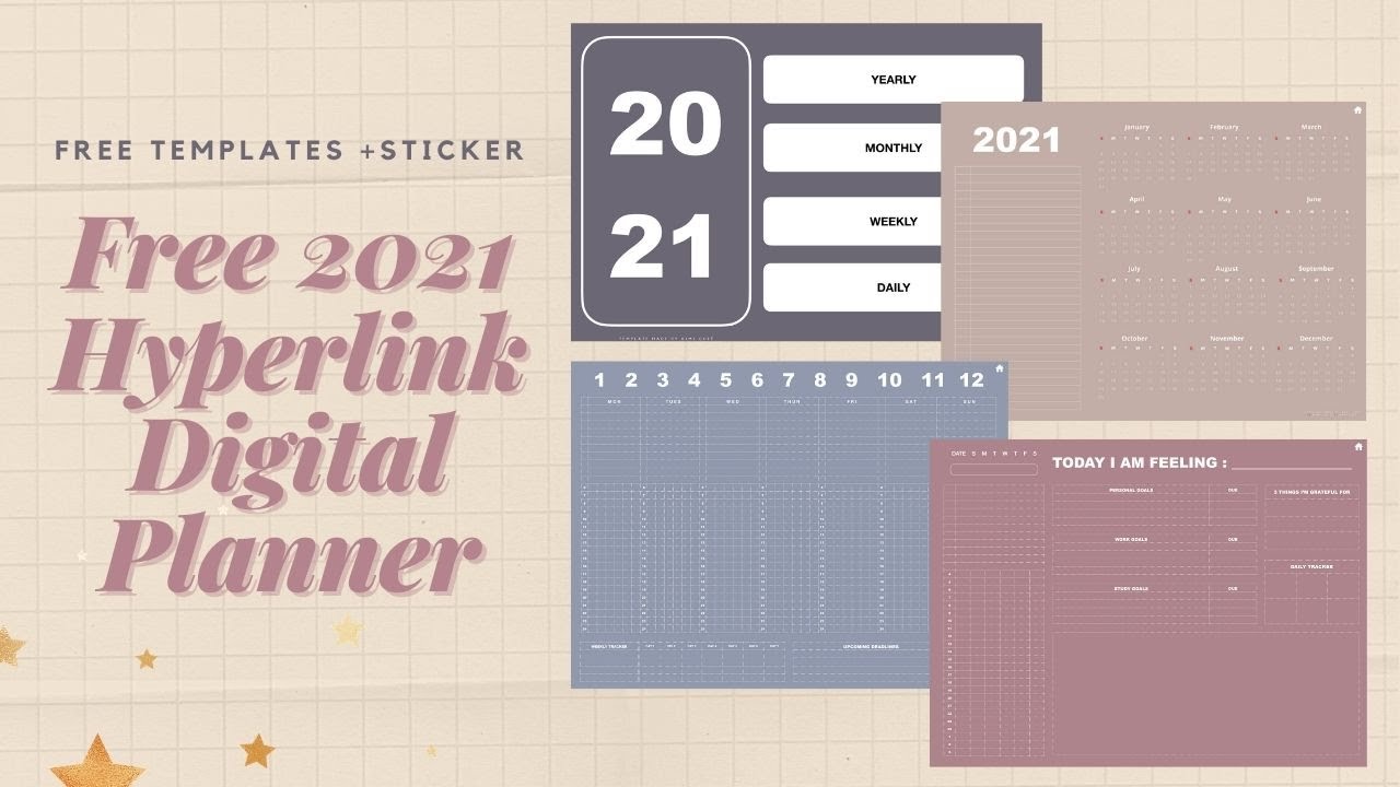 Free 2021 Hyperlink Digital Planner + Stickers ✨| GoodNotes 5 📖 | Digital Planning Made Easy |