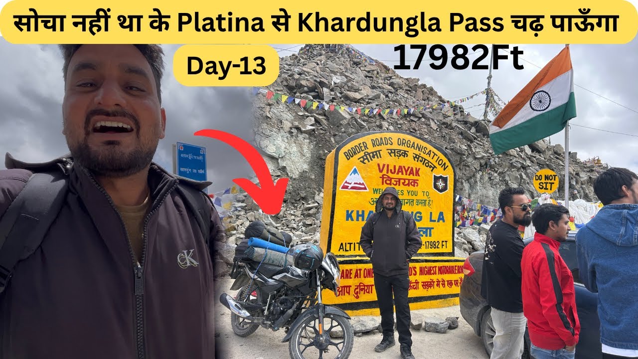Worlds 3rd Highest Motorable Road Khardungla Pass On Platina Day-13 |Leh To Khalsar Nubra Valley 