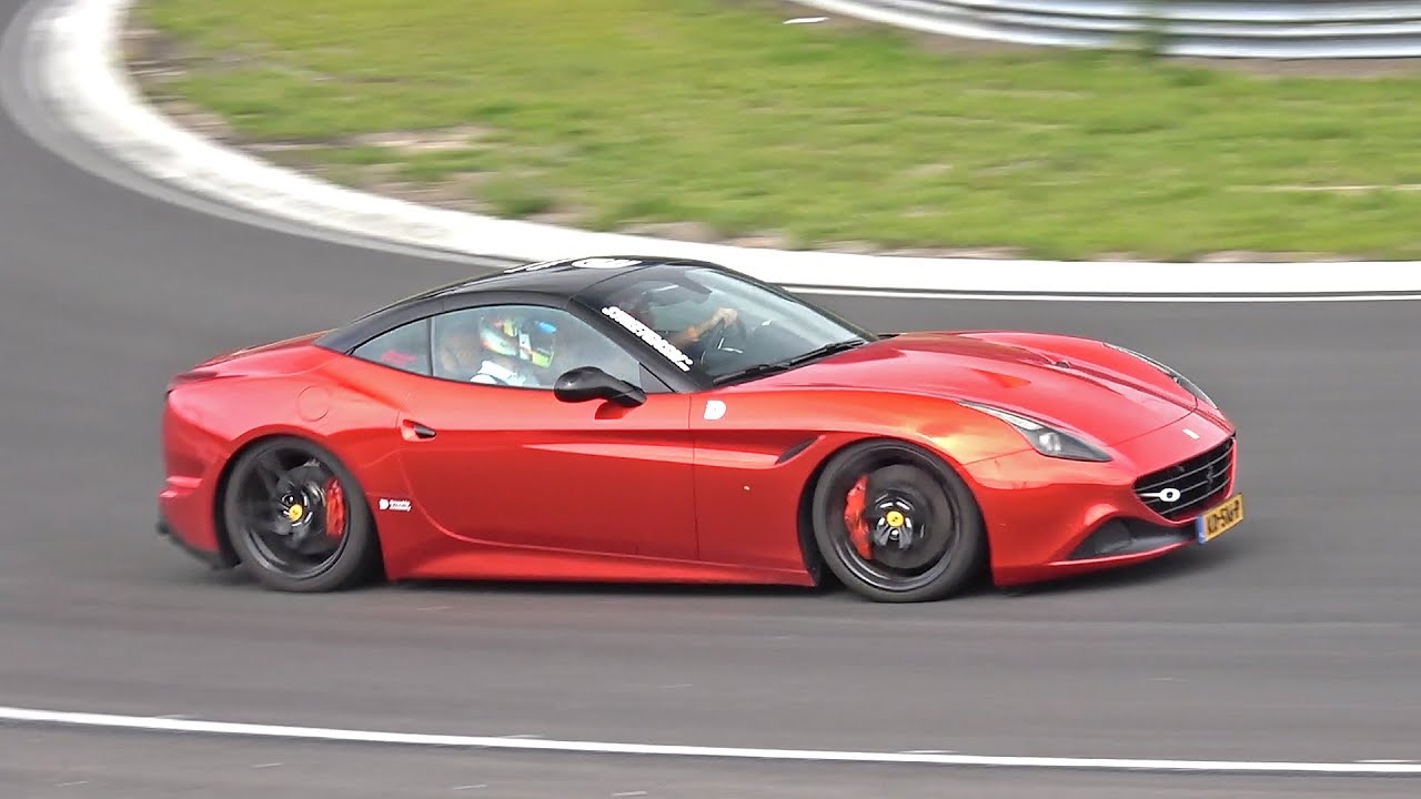 Ferrari California T with Novitec Exhaust Full Throttle on Track!