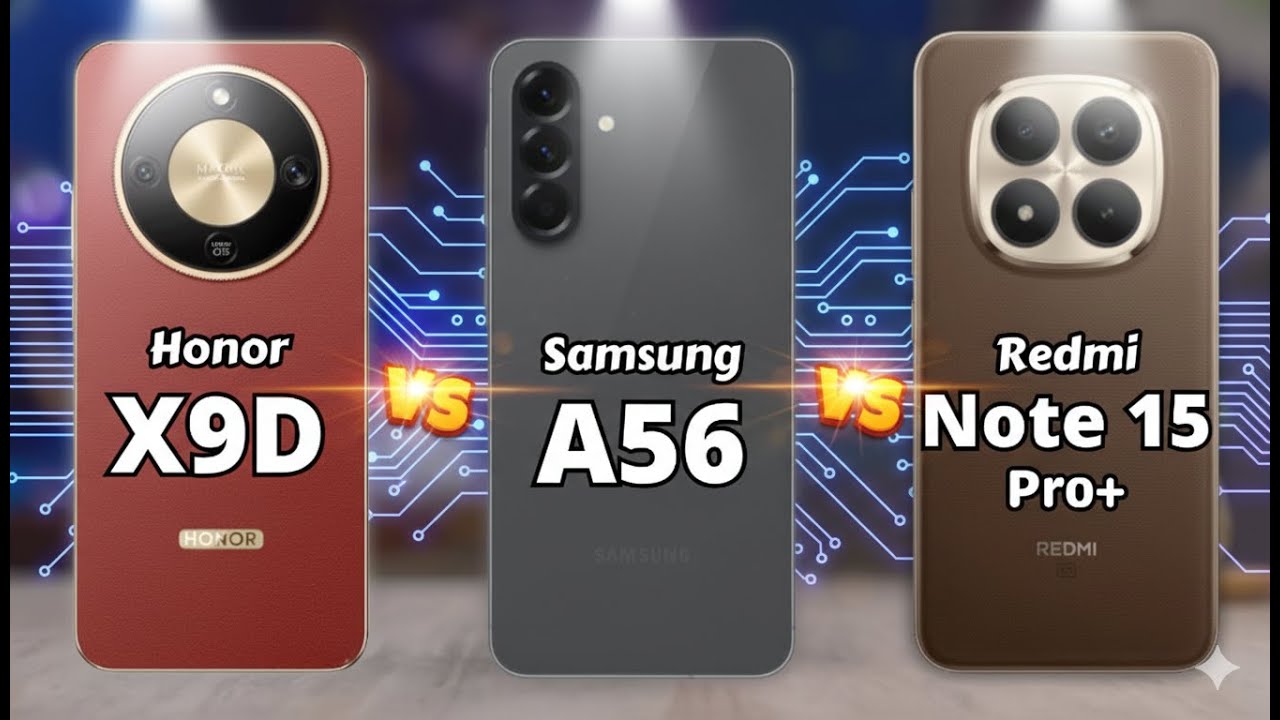 Honor X9d vs Samsung A56 vs Redmi Note 15 Pro Plus
