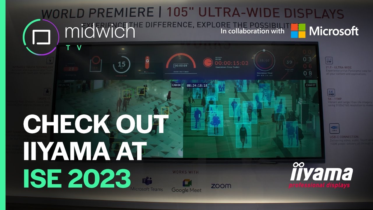 ISE 2023 | iiyama Stand Overview | iiyama Flagship 105” Ultra-Wide Display