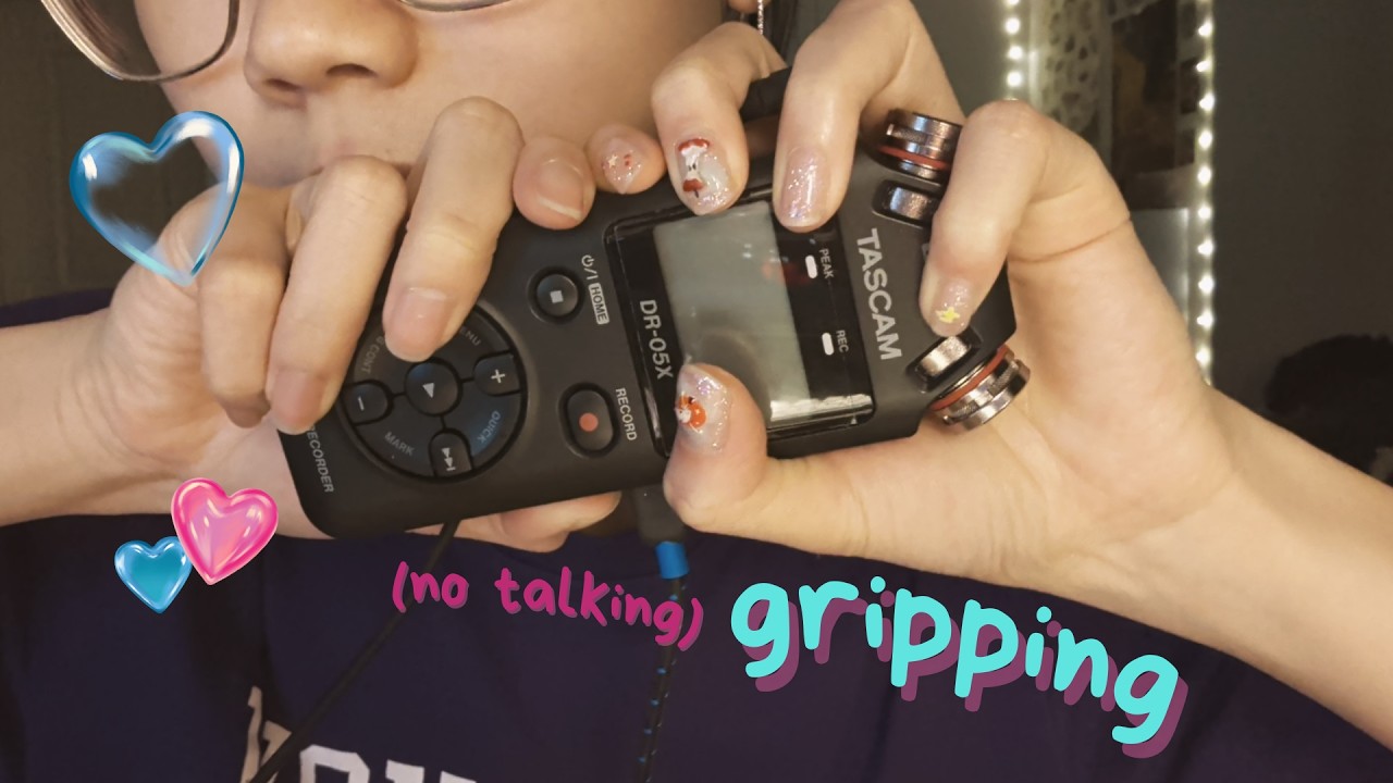 asmr | squeaky tascam gripping and hand sounds (no talking, looped)