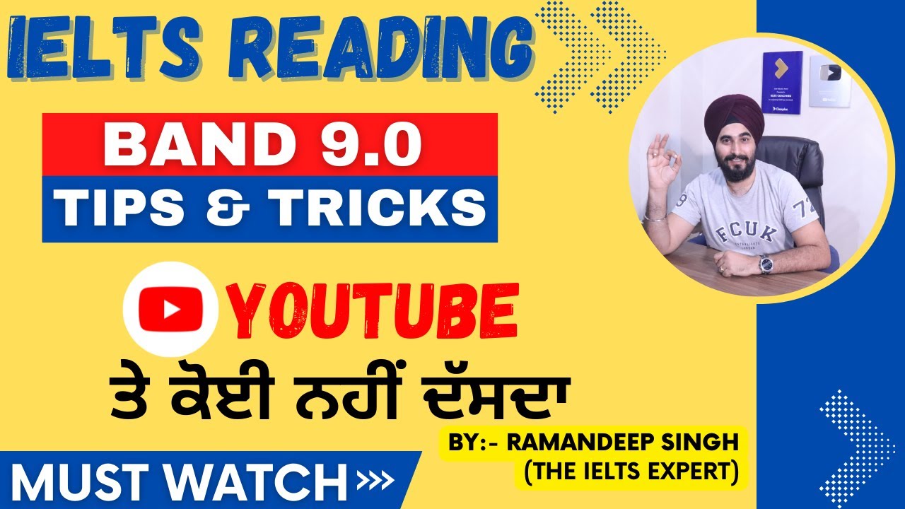 Ielts Reading Tips And Tricks For Band 9.0 By Ramandeep Singh | #ielts #ieltsreadingtips #ramanielts
