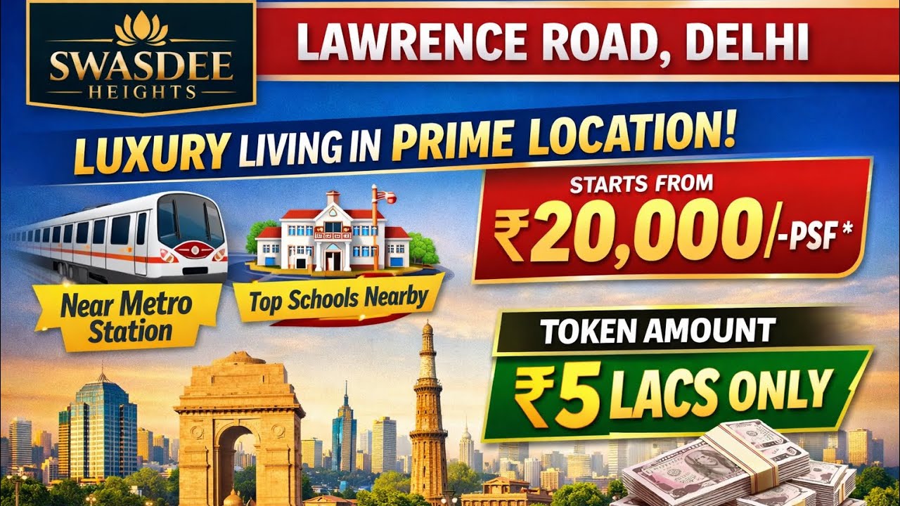 Swasdee Heights Lawrence Road Delhi💎Luxury Residences🔥🏡Location, Price & Investment Review✅3 & 4 BHK