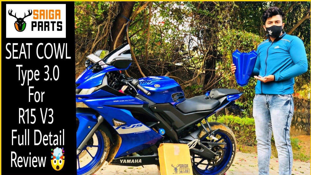 Best Type 3 Seat Cowl for R15V3 || Install || Modification || Detail Review 🔥🥵