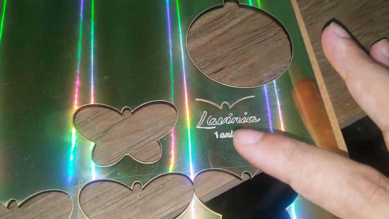 MDF + Papel Lamicote na CNC Laser diodo