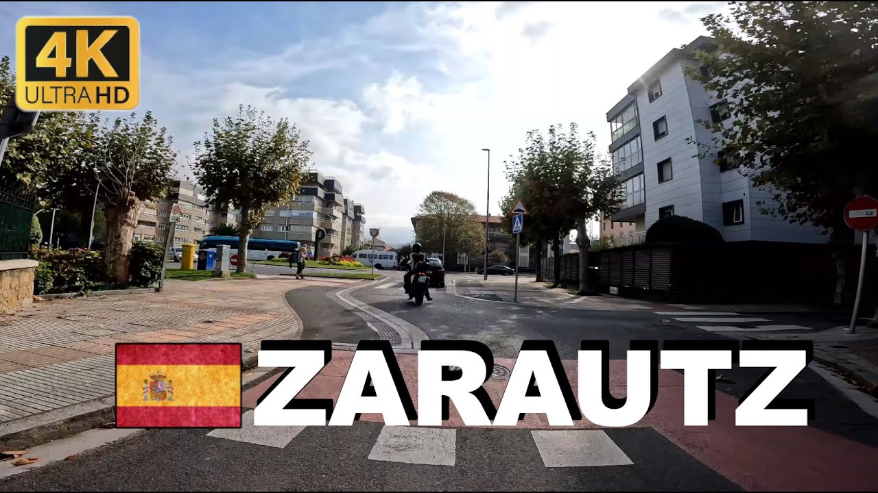 Zarautz I Driving Beach Area to Downton I Spain 4K City Drive I Raw Engine Sound 🇪🇸