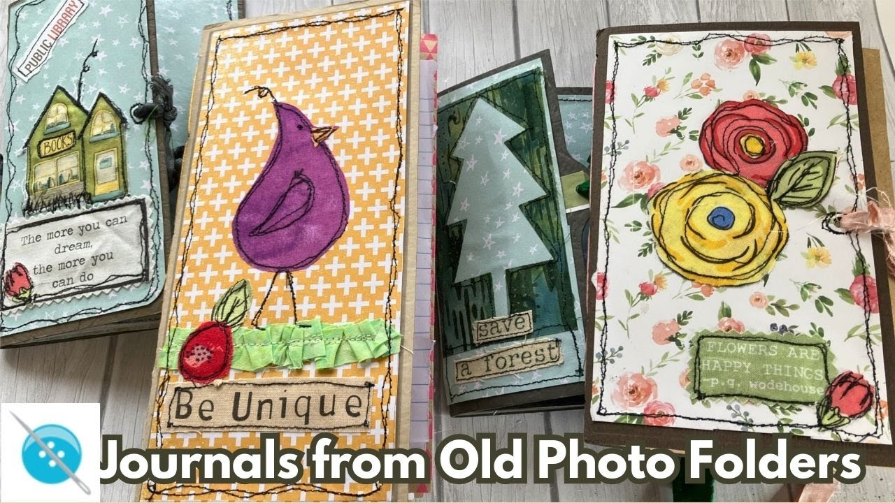 Создание дневников из старых папок с фотографиями #junkjournal #journalmaking