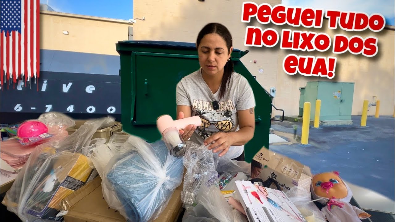 Peguei tudo no lixo dos Estados Unidos!🇺🇸