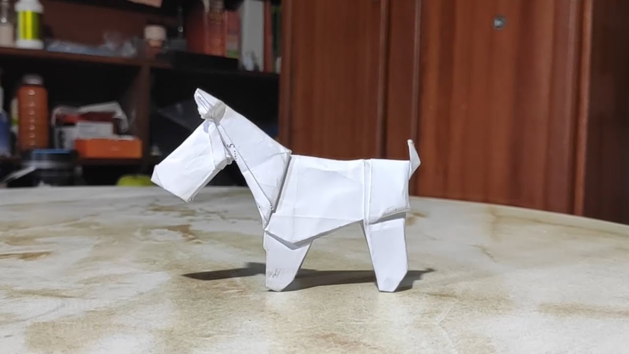 Perro Schnauzer origami TUTORIAL