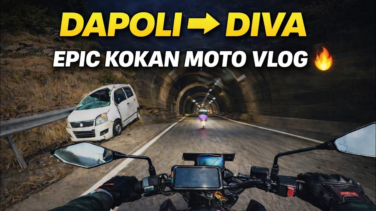 Epic Konkan Ride 🔥 Dapoli to Diva | Tunnel Ride Experience | Moto Vlog India 