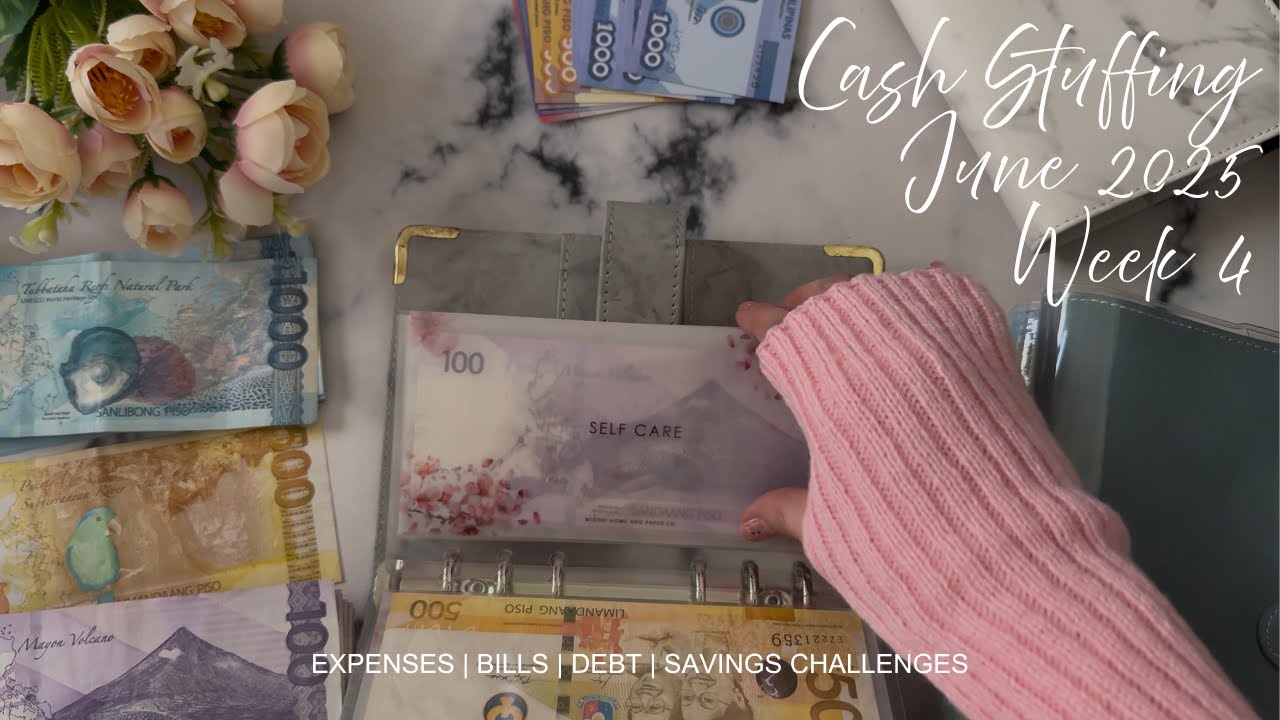 PH Cash Stuffing JUNE 2025 Week 4 | Payday + Bonus | Savings Challenges Expenses Debt Bills