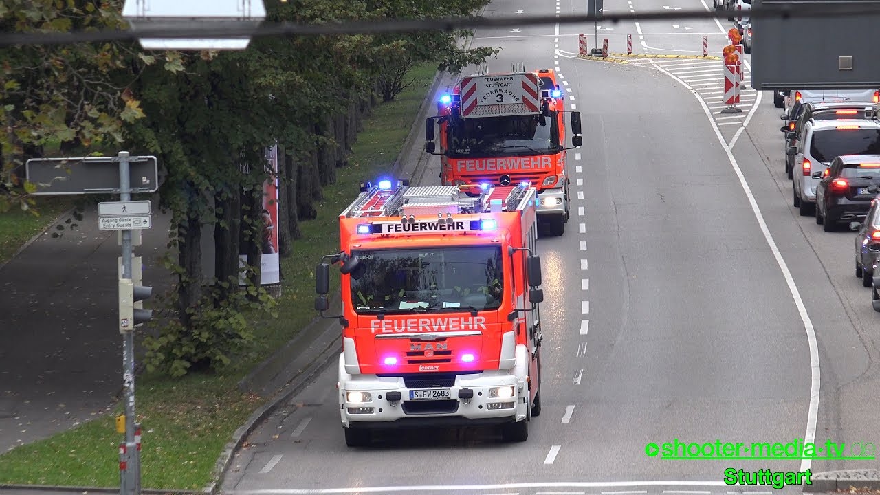 LÖSCHZÜGE FEUERWEHR STUTTGART [Berufsfeuerwehr] + EINSATZ- & ALARMFAHRT + [A]
