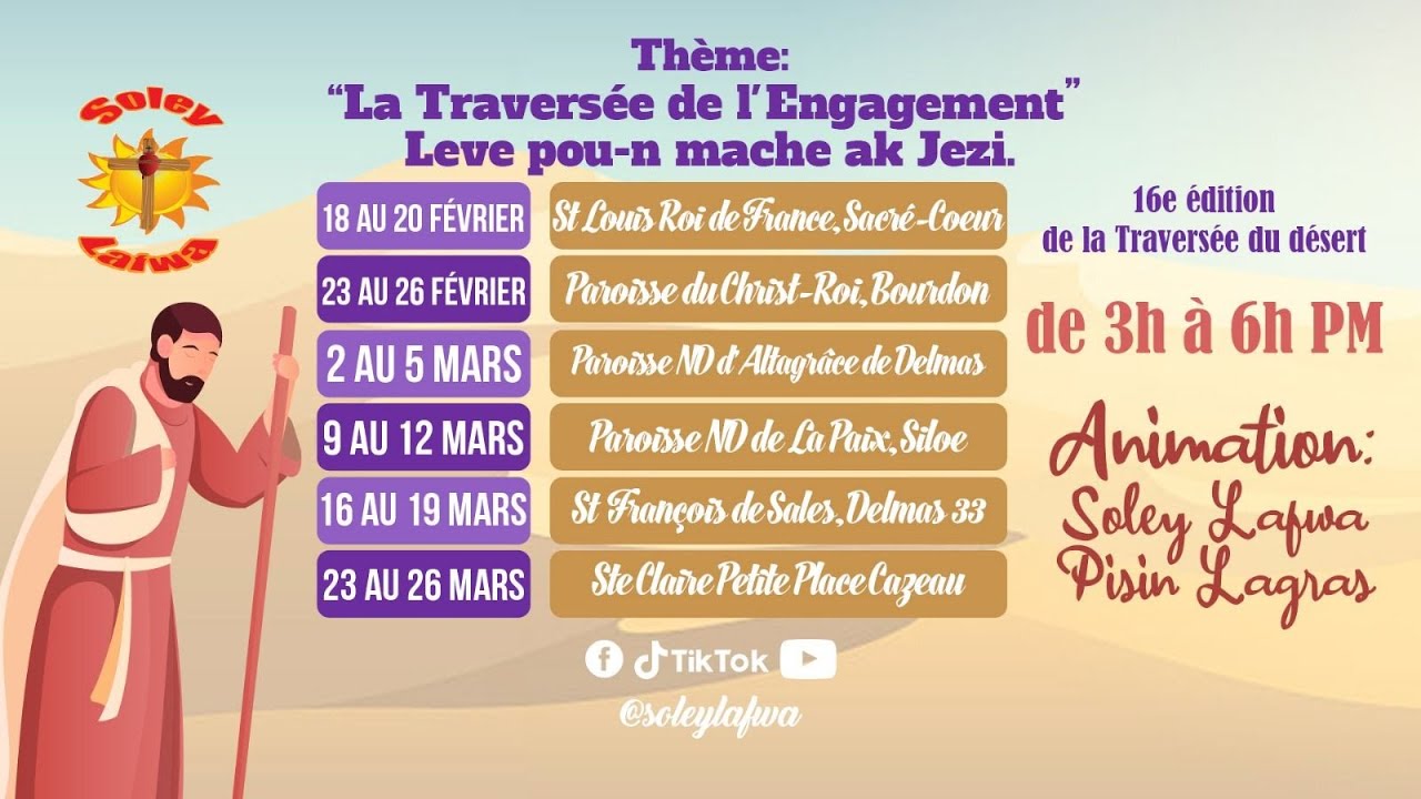 Traversée de l'Engagement 2026 *** Paroisse Christ-Roi,Bourdon