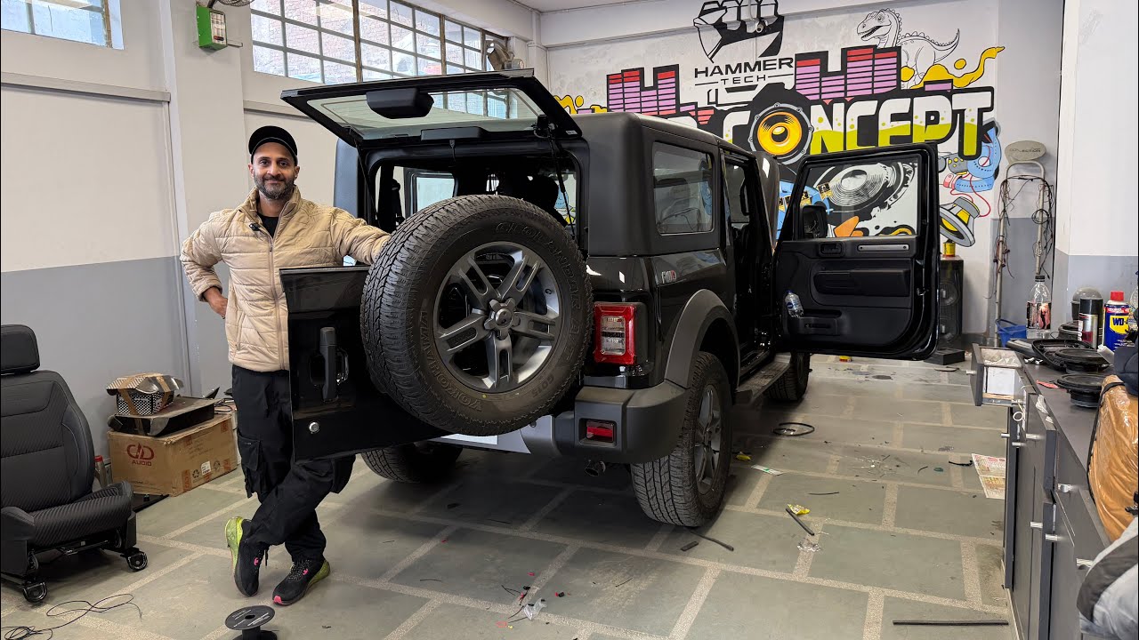 Facelift Mahindra Thar 3 Door Audio Upgrade | Place For Car Audio Upgrade In Delhi | Motor Concept