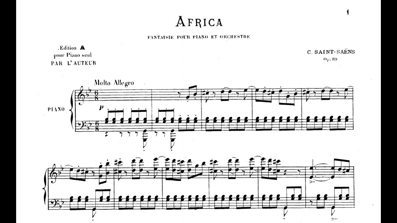 Camille Saint-Sa&euml;ns- Africa, Op.89 (Version for Solo Piano)