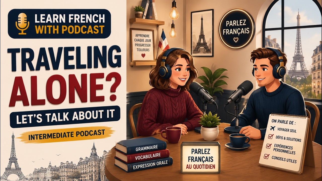 Voyager seul : une aventure ou une folie ? | Traveling Alone in French | Podcast français B1