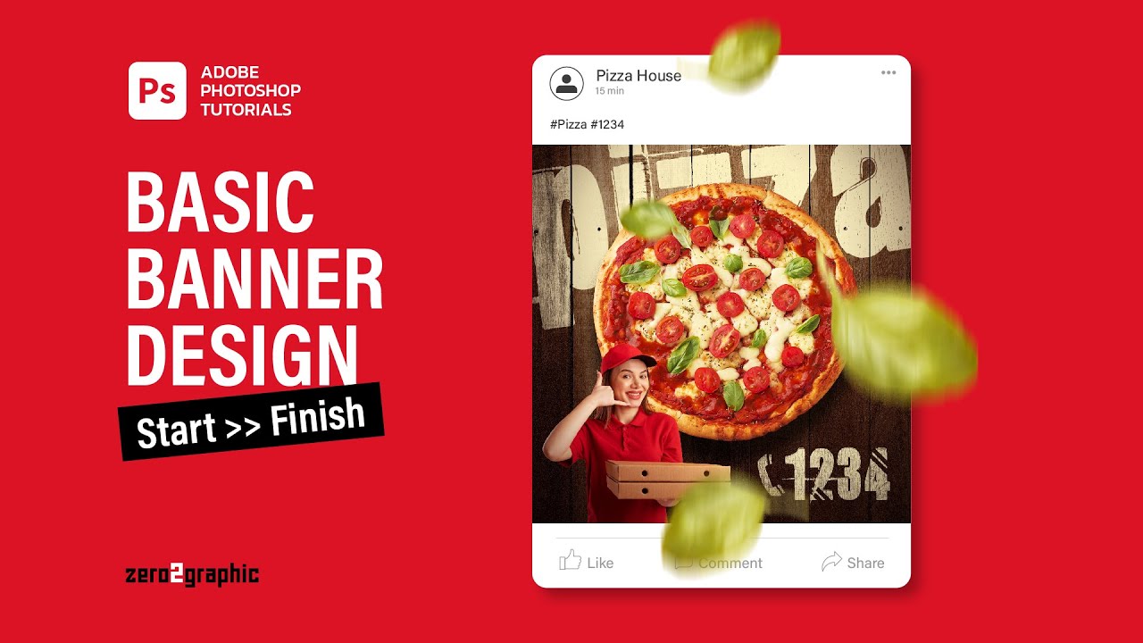 Social Media Banner Design - Food Banner Design in Adobe Photoshop