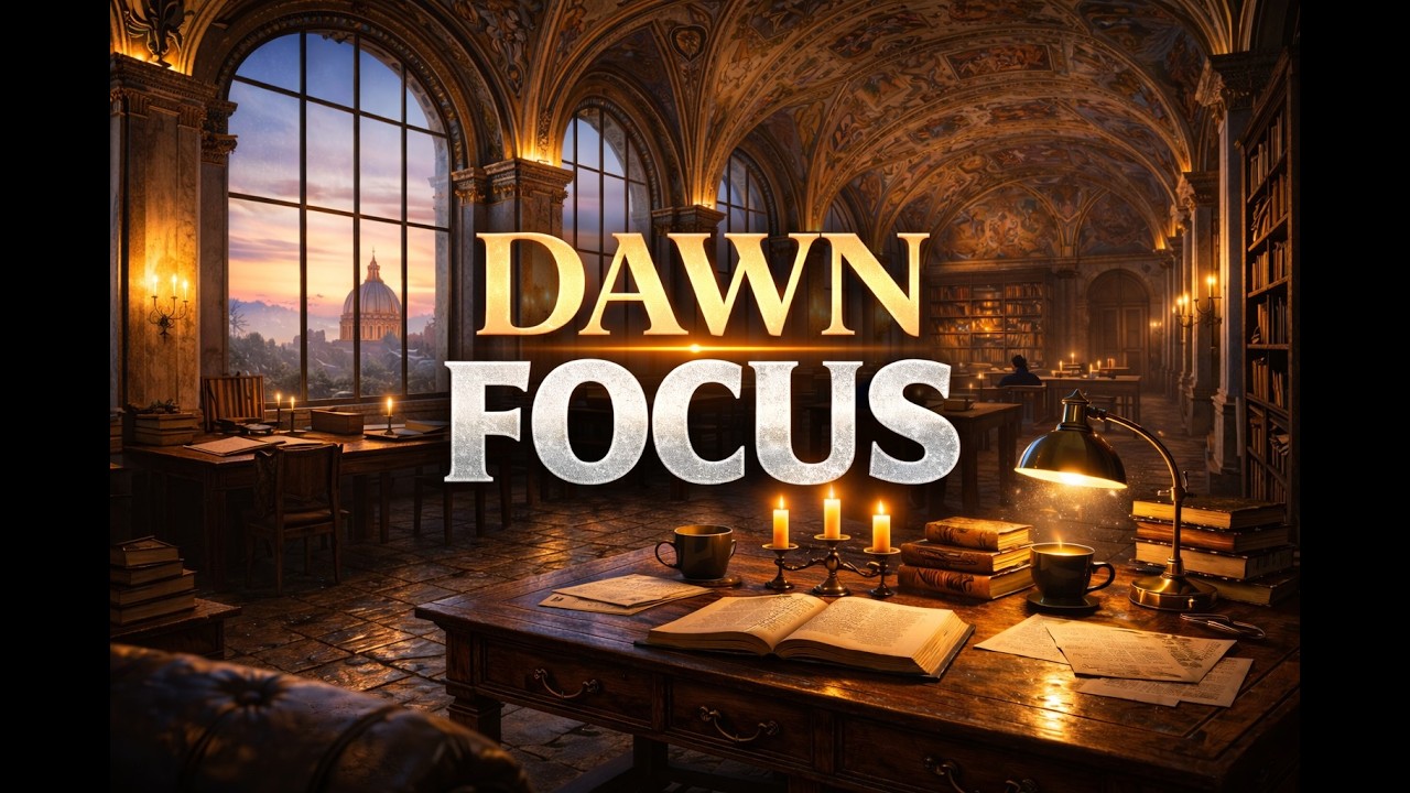 Dawn Library Focus (50 Minutes) | Deep Study Piano