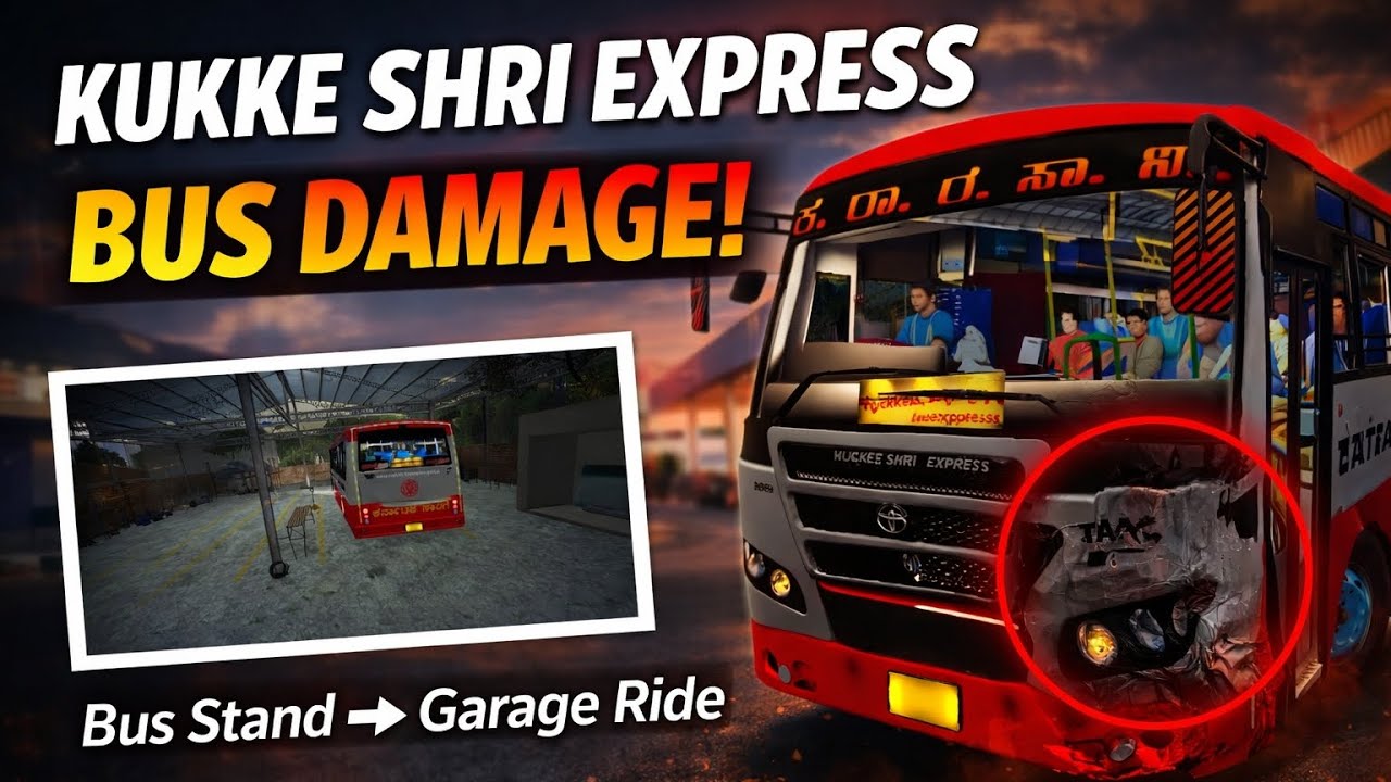 KSRTC BUS DAMAGE 😱 __ Bus stand to Garage ride 🆖❌🚫🚫 #damage #ksrtc #garage