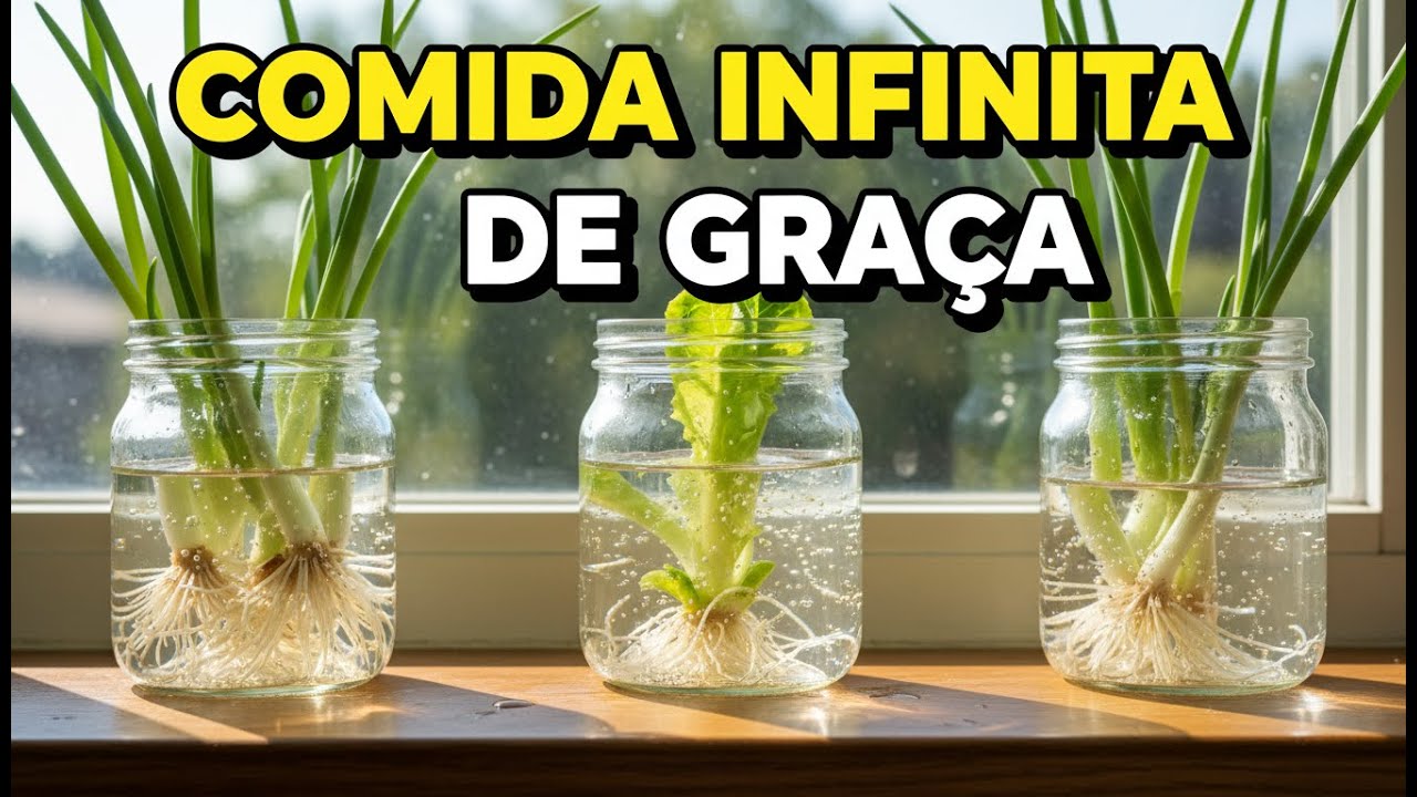 Horta Infinita: 12 Legumes Que Rebrotam na Água Sem Terra e Sem Nenhum Trabalho