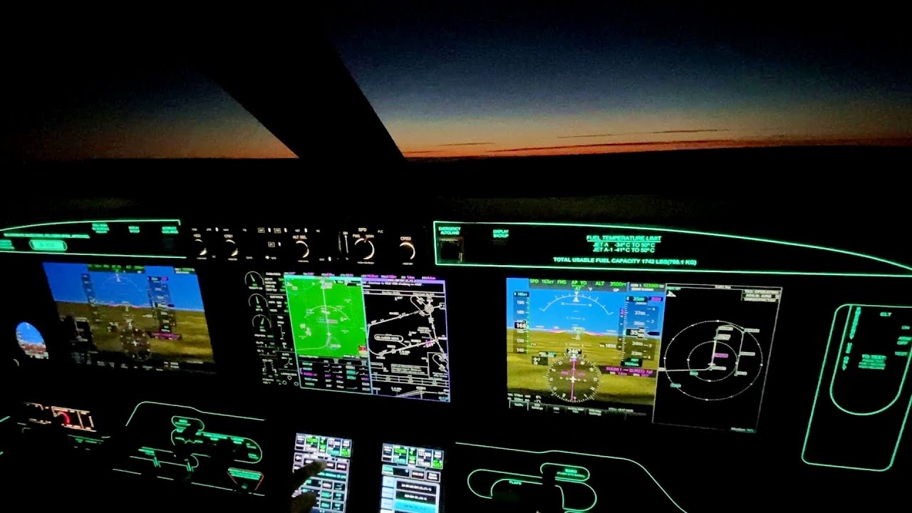 The New M600/SLS, Foggy Night Approach to Augsburg