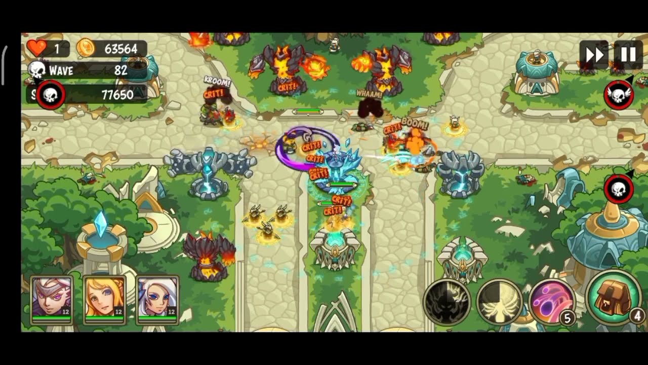 Empire Warriors TD tournament map 5 || wave 96 ||