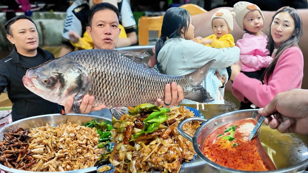 ลาบกระโห้✅ชาบูหม้อไฟ เสี่ยวัฒน์ซื้อปลามาฝาก