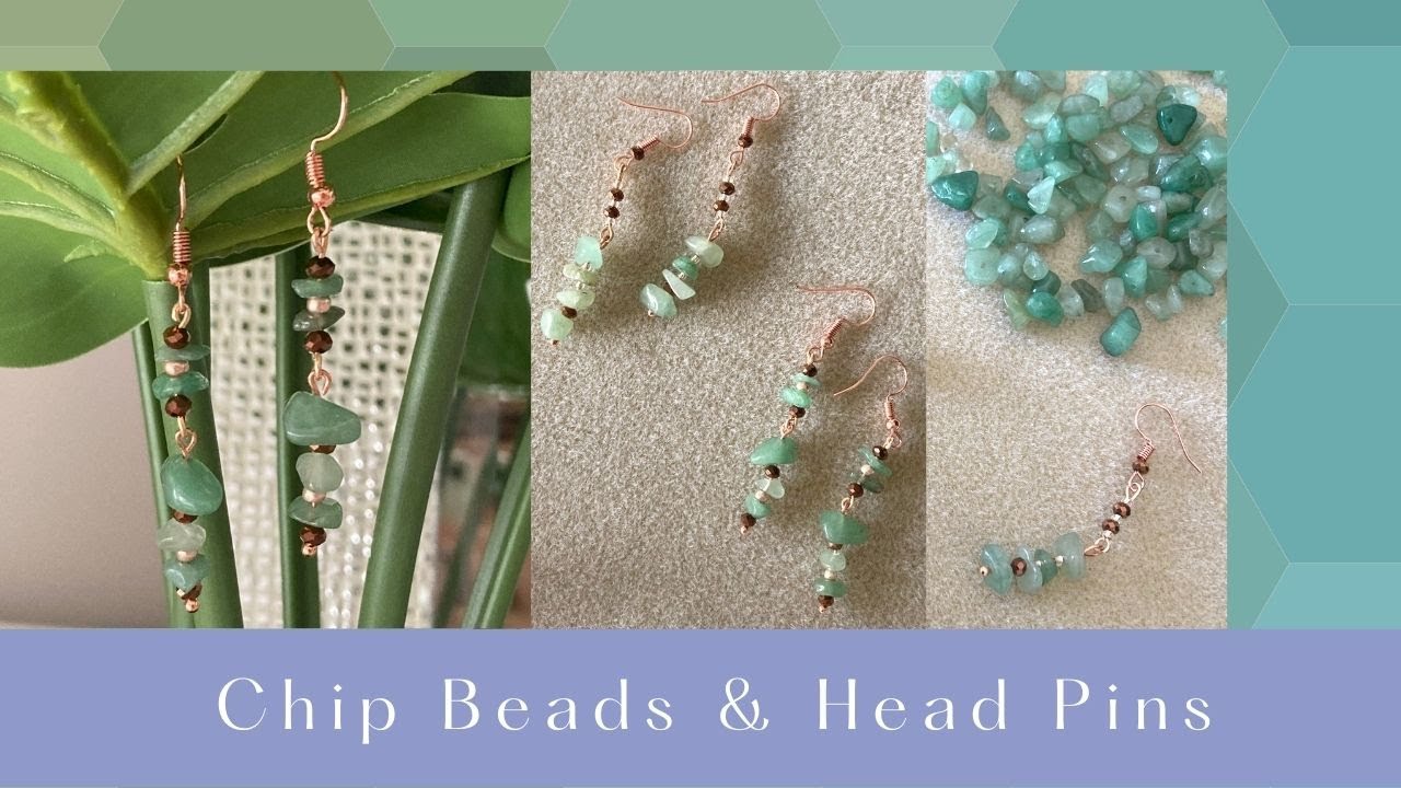 beaded chip crystal gemstone earrings tutorial