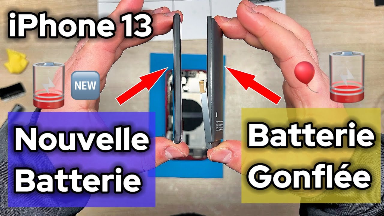 Pourquoi la batterie de mon iPhone gonfle? Je lui change sa batterie sur son iPhone 13 📱🪫🎈